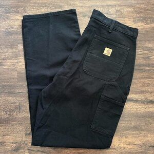 ALREADY SOLD - CARHARTT B11 Black Carpenter Pants Baggy Loose Fit - 38x36